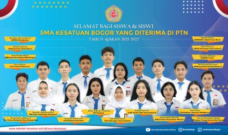 Selamat Kepada Para Siswa & Siswi SMA Kesatuan Bogor yang diterima di Perguruan Tinggi Negeri